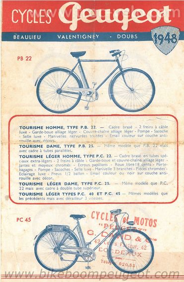 1 lot de pièces vélo de 1948 garde boue porte bagage peugeot