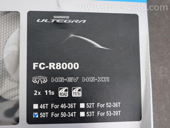 Plateau Shimano Ultegra R8000 50D 50/34 11v - 3