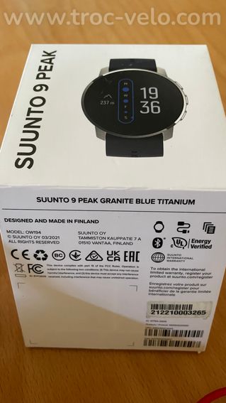 Suunto 9 Peak Titanium – excellent état – ceinture cardio Suunto – câble neuf – boîte d’origine - 7