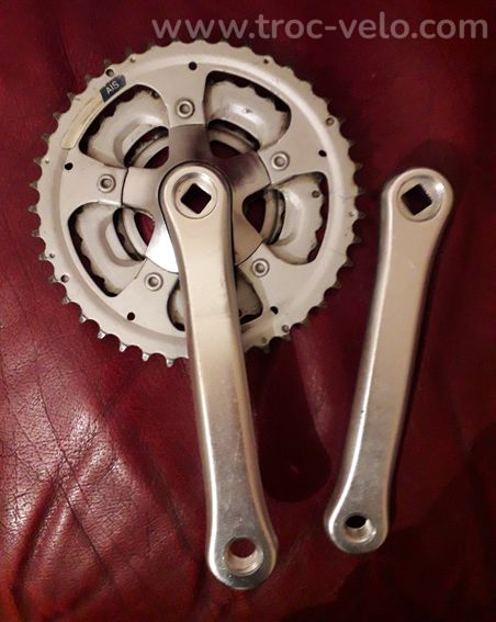 Pédalier Vtc / Vtt / loisir triple plateaux 6/7/8v aluminium 170mm en Bé