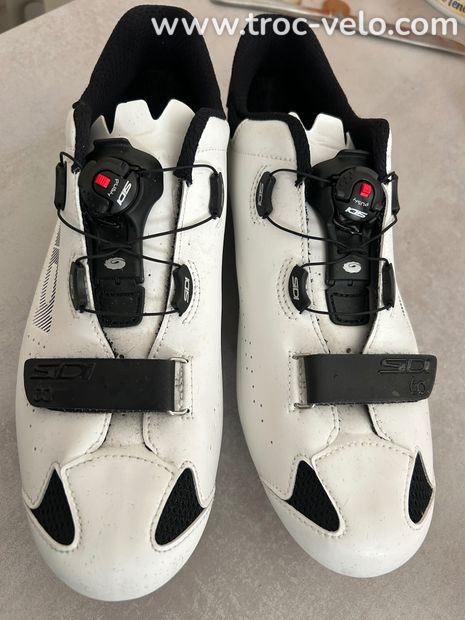 Chaussure velo route sidi sixty blanc 44 - 1