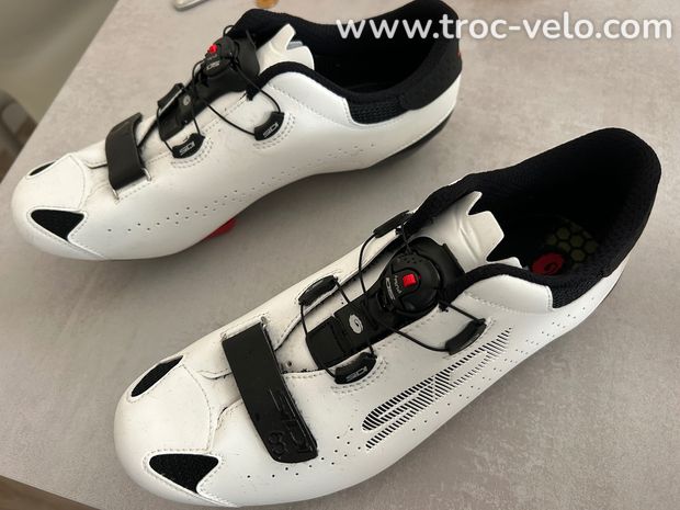 Chaussure velo route sidi sixty blanc 44 - 5