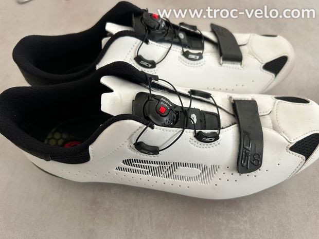 Chaussure velo route sidi sixty blanc 44 - 6