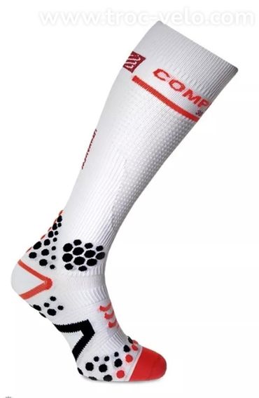 Chaussettes de compression COMPRESSPORT Full Socks V2.1 - White - 2