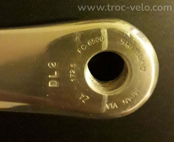 Manivelle pédalier Shimano 6500 Ultegra 172.5mm droit en Tbé - 3