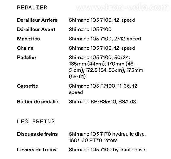 Neuf Groupe shimano 105 12v r7100 - 3