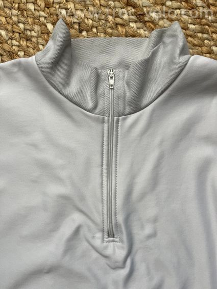 T-shirt maillot jersey manches longues windstopper anti coupe vent MYBIKE blanc nacré - 3