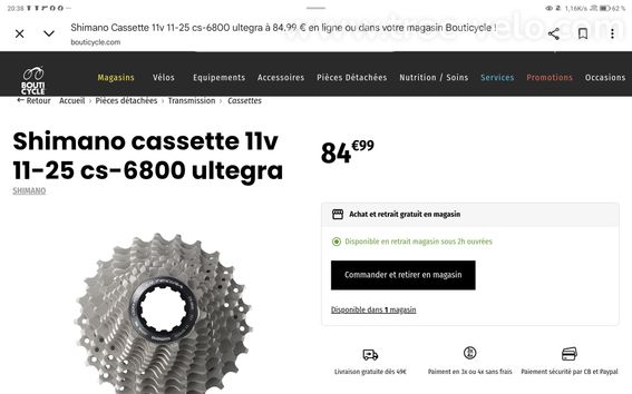 Cassette Shimano Ultegra CS 6800 11 vitesses - 5