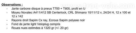 Paire de roues carbone - 2