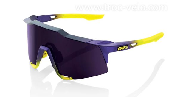 Lunettes Cyclisme Vélo Multisport 100% Speedcraft Matte Metallic Digital Brights/Dark Purple - 3