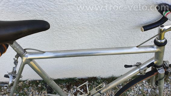 Vélo de course vintage André Sablière — cadre aluminium artisanal — années 1980 - 14
