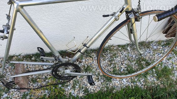 Vélo de course vintage André Sablière — cadre aluminium artisanal — années 1980 - 15
