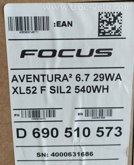 vélo élec FOCUS Aventura 2 taille XL, neuf, jamais utilisé, 0 km, - 4