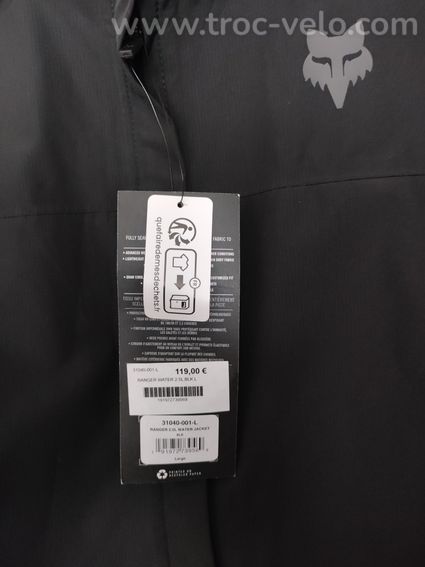 Veste VTT Ranger 2.5L Water Noir taille L  - 2