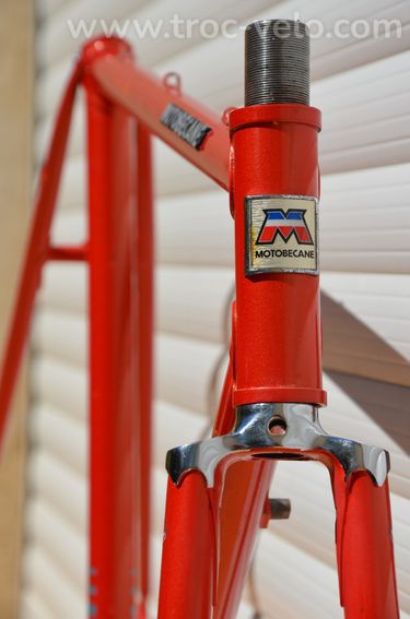 Cadre et fourche de vélo de course vintage français Motobecane C5 – tubes acier Columbus SL - 2
