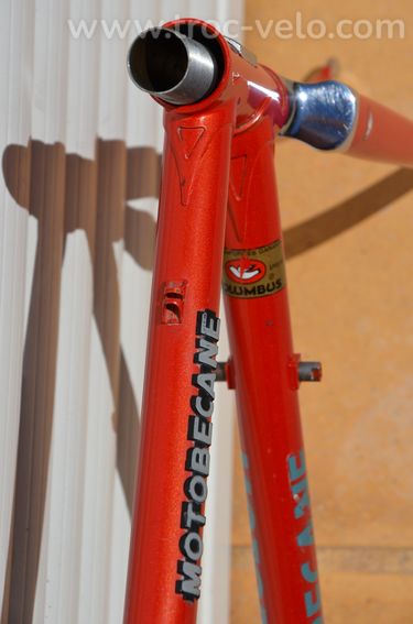 Cadre et fourche de vélo de course vintage français Motobecane C5 – tubes acier Columbus SL - 10