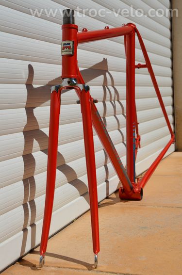 Cadre et fourche de vélo de course vintage français Motobecane C5 – tubes acier Columbus SL - 12