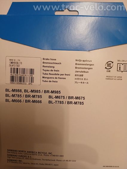 Durite de frein SHIMANO SM-BH90 170 mm - 4
