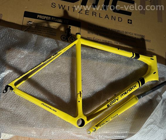 Cadre Eddy Merckx Stockeu 69 (Ridley helium SLX peint) pro team freinage patin - 2