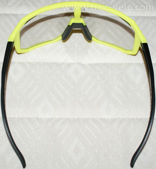 Lunettes de vélo - marque "SCVCN" - monture jaune fluo - lentilles transparentes - 2
