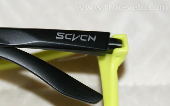 Lunettes de vélo - marque "SCVCN" - monture jaune fluo - lentilles transparentes - 3