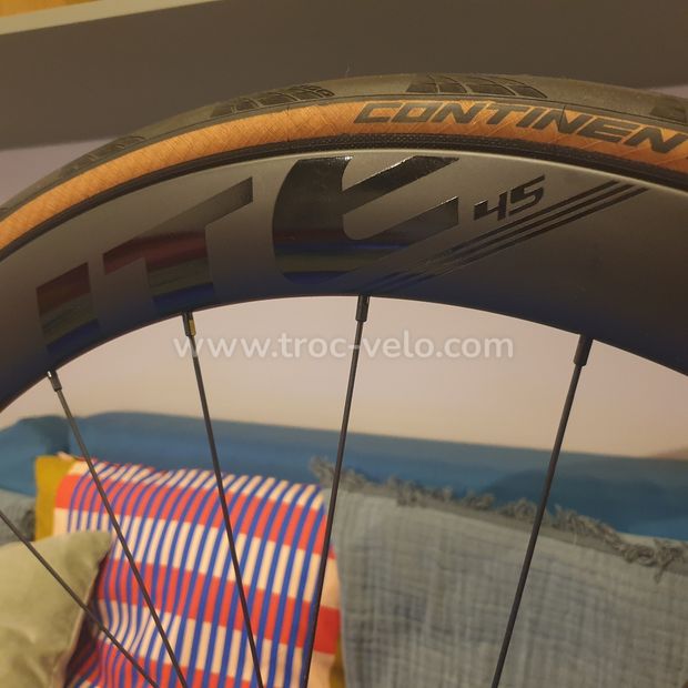 👍Paire carbone neuve ELITEWHEELS Edge disc 1,32kg en 45mm , pneu chambre ou tubeless  - 2