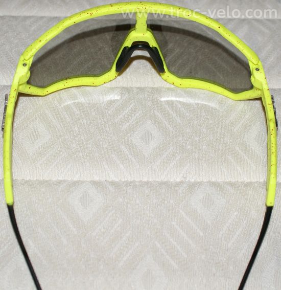 Lunettes de vélo - marque "ELAX" - monture jaune fluo - lentilles fumées noires - 2