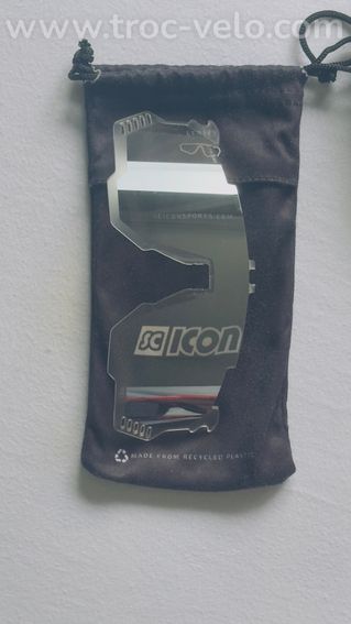 Lunettes SCICON rouges de cyclisme + écran supplémentaire et étui - 3