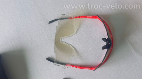 Lunettes SCICON rouges de cyclisme + écran supplémentaire et étui - 6