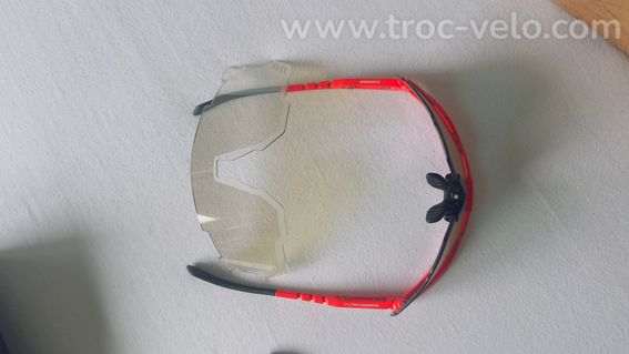 Lunettes SCICON rouges de cyclisme + écran supplémentaire et étui - 8