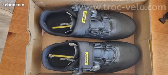 Paire Chaussures Vélo Route Mavic Cosmic Pro II Taille 43 1/3