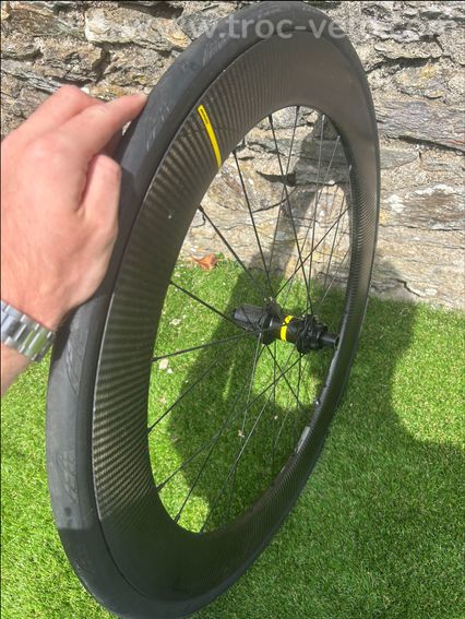 paire de Mavic Cosmic SL 65 Disc 3K 2024 + GP5000S TR + Tubeless - 400km - 2