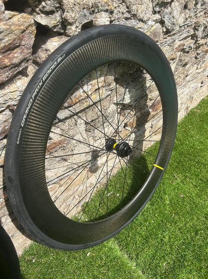 paire de Mavic Cosmic SL 65 Disc 3K 2024 + GP5000S TR + Tubeless - 400km - 4
