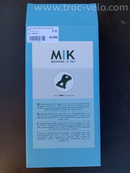 Plaque adaptateur porte bagage MIK - 2