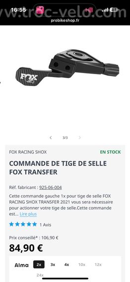 Tige de selle Fox transfert Kashima - 5