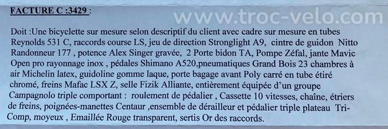 Randonneuse Singer homme