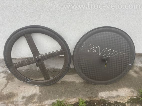 Paire de roue CLM Batons + Roue pleine CADEX - 4