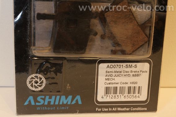 Plaquettes de frein ASHIMA AD0701-SM-S Neuves - 3