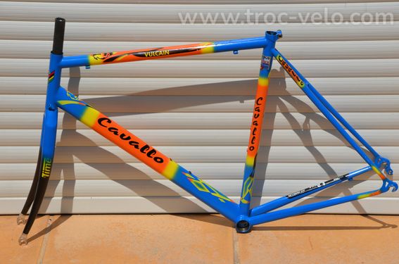 Cadre et fourche de vélo de course vintage Cavallo Marino en tubes Columbus UltraFoco - 10