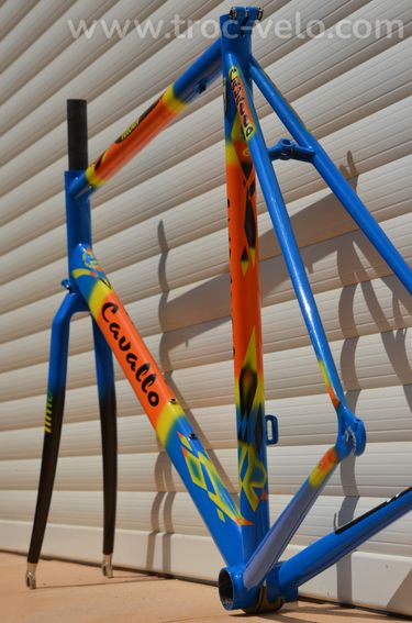 Cadre et fourche de vélo de course vintage Cavallo Marino en tubes Columbus UltraFoco - 14