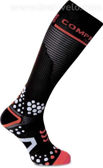 Chaussettes de compression COMPRESSPORT Full Socks V2.1 - Black - 2