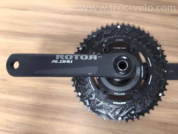 Pédalier ROTOR INspider Aldhu 2x12v Shimano Capteur de puissance 172,5mm 52/36 NEUF - 2