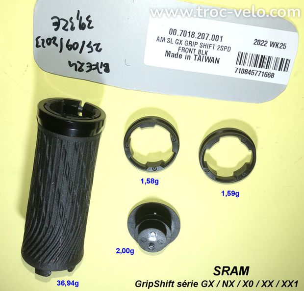 Grip Lock-On SRAM modèle GX / NX / X0 / XX / XX1 2 Spd - 1