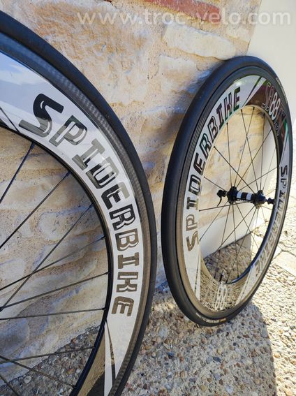 Paire de roues carbone chrono 88 spiderbike boyau - 3