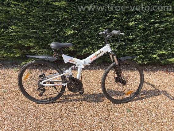 VTT pliant vélo Blanc Marine 26PM4 21 vitesses - 2