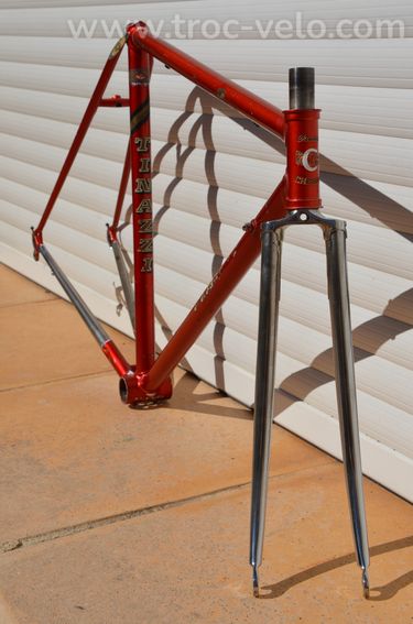 Cadre et fourche de vélo de route vintage Chesini Precision – tubes Columbus SL - 2