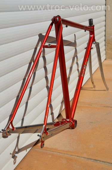 Cadre et fourche de vélo de route vintage Chesini Precision – tubes Columbus SL - 8