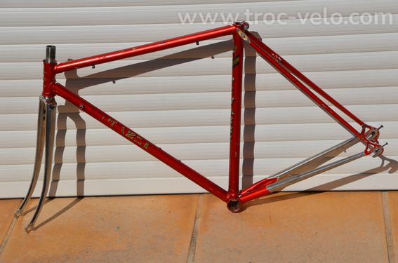 Cadre et fourche de vélo de route vintage Chesini Precision – tubes Columbus SL - 12