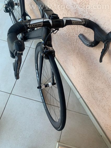 VELO DE ROUTE LOOK 795 + 2 ROUES CARBONE + SELLE CARBONE +GUIDON + SACOCHE SACOCHE  - 3