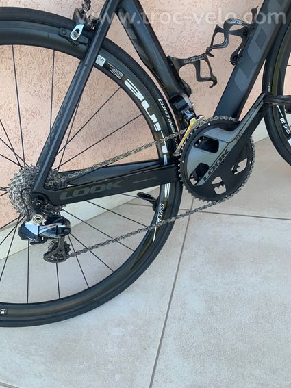 VELO DE ROUTE LOOK 795 + 2 ROUES CARBONE + SELLE CARBONE +GUIDON + SACOCHE SACOCHE  - 4